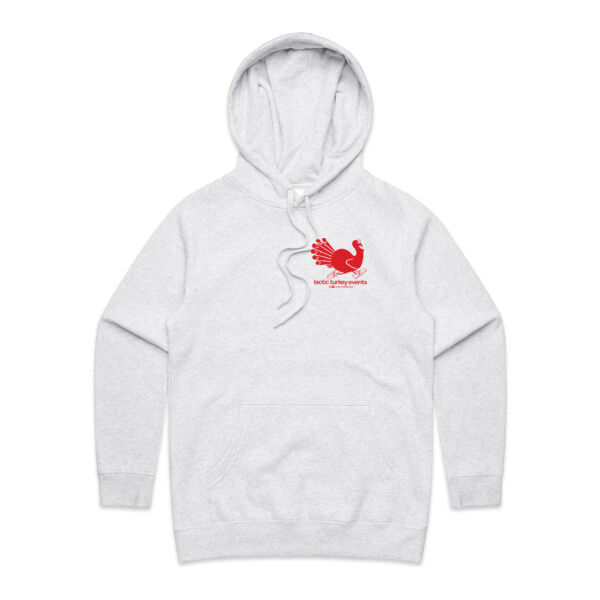 Lactic Turkey Logo - Small Red Print - Womens Supply Hood Thumbnail