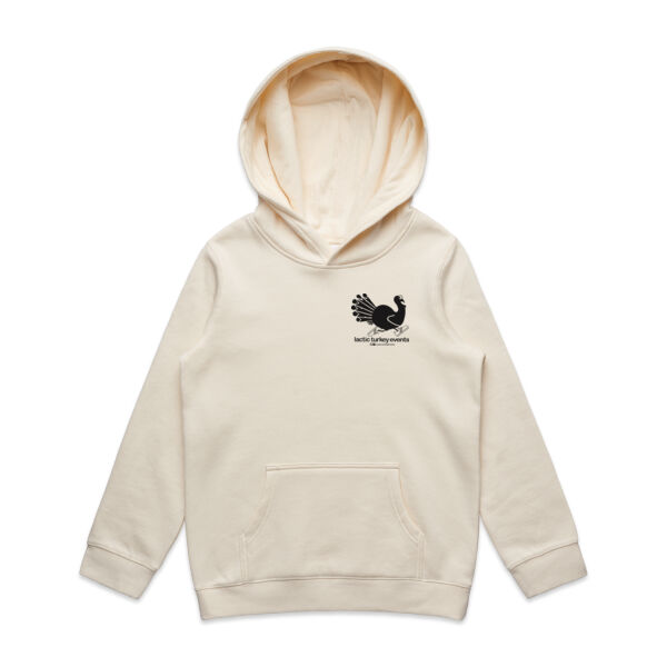 Lactic Turkey Logo - Small Black Print - Kids Supply Hoodie Thumbnail