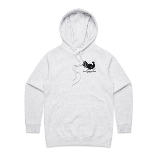 Lactic Turkey Logo - Small Black Print - Womens Supply Hood Thumbnail