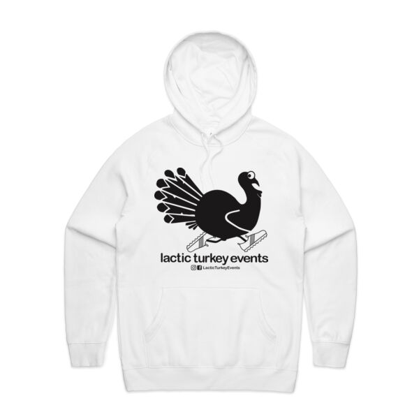 Lactic Turkey Logo - Large Black Print - Mens Supply Hood  Thumbnail