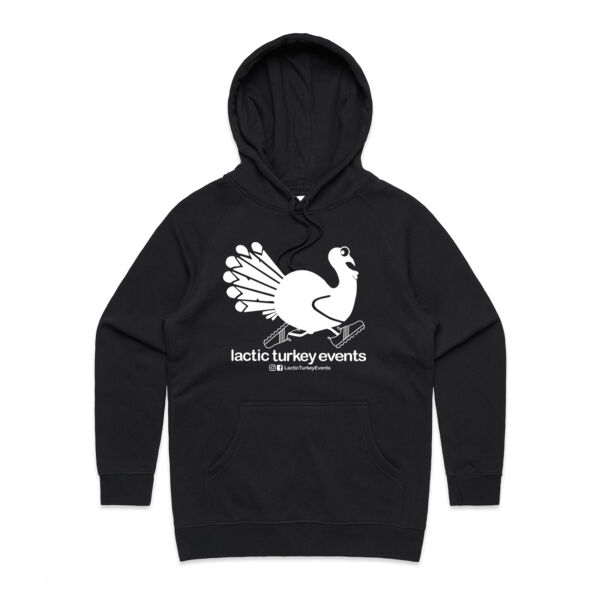 Lactic Turkey Logo - Large White Print - Womens Supply Hood Thumbnail