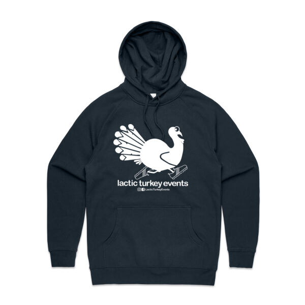 Lactic Turkey Logo - Large White Print - Mens Supply Hood Thumbnail