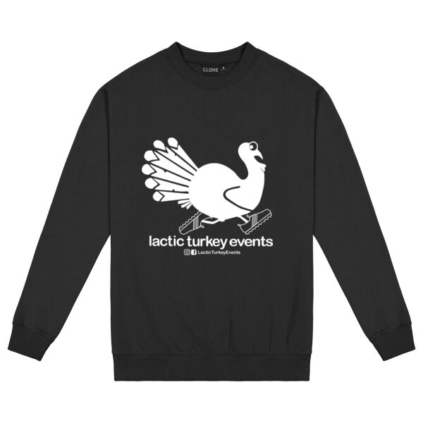 Lactic Turkey Logo - Large White Print - Mens Standard Crew  Thumbnail