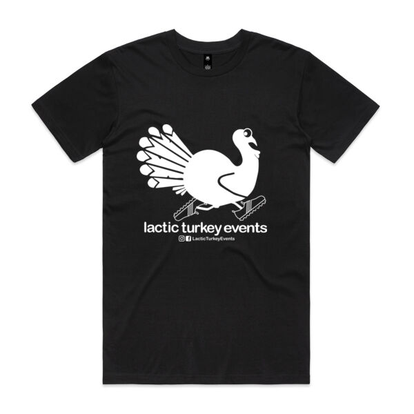 Lactic Turkey Logo - Large White Print - Mens Staple T shirt Thumbnail