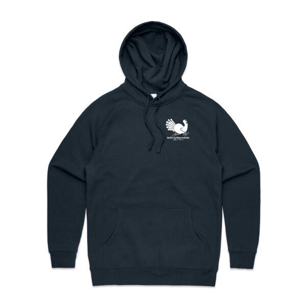 Lactic Turkey Logo - Small White Print - Mens Supply Hood Thumbnail