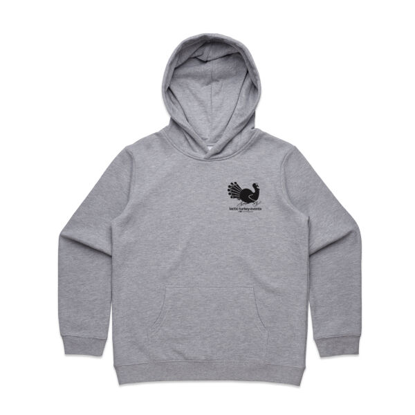 Lactic Turkey Logo - Front and Back Black Print  - Kids Supply Hoodie Thumbnail