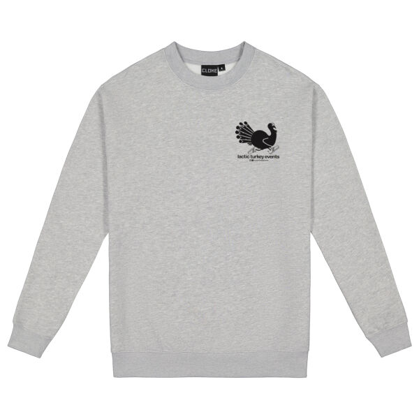 Lactic Turkey Logo - Front and Back Black Print  - Mens Standard Crew  Thumbnail