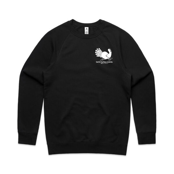 Lactic Turkey Logo - Front and Back White Print  - Mens Supply Crew Thumbnail