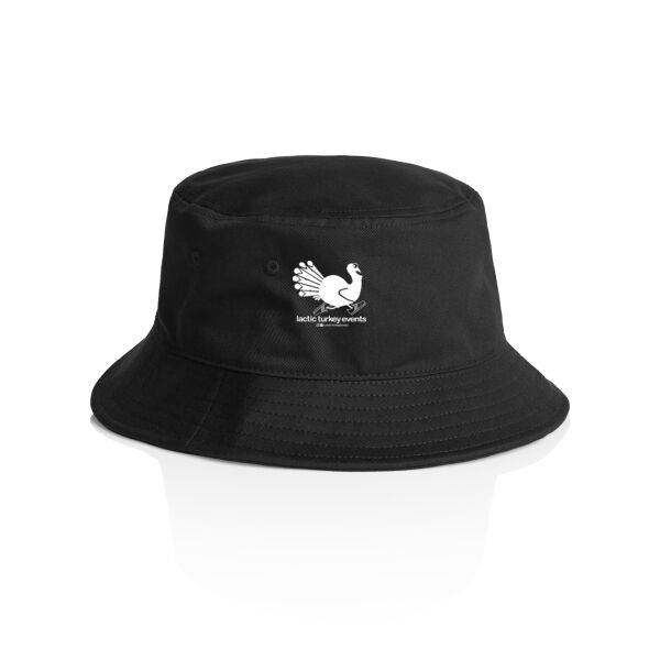 Lactic Turkey Logo - White Print - Bucket Hat Thumbnail