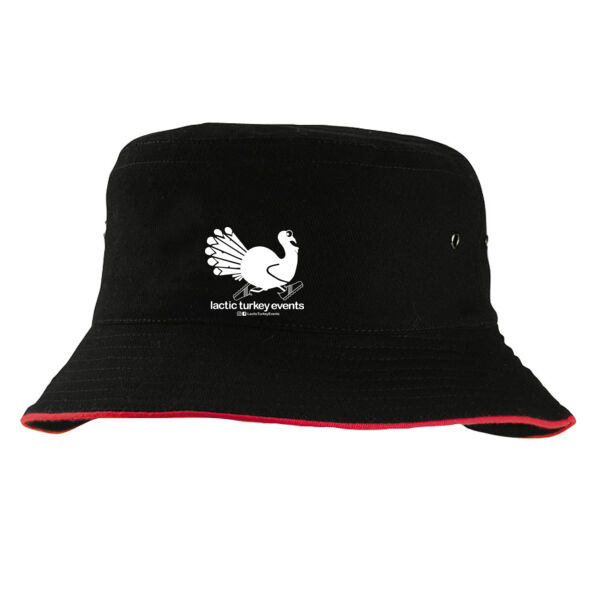 Lactic Turkey Logo - White Print - Bucket Hat LL Thumbnail