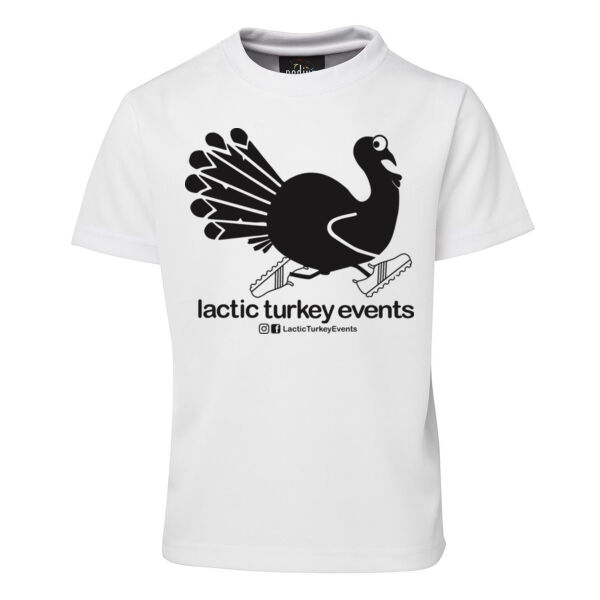 Lactic Turkey Logo - Black Print - Mens Poly Tee Thumbnail