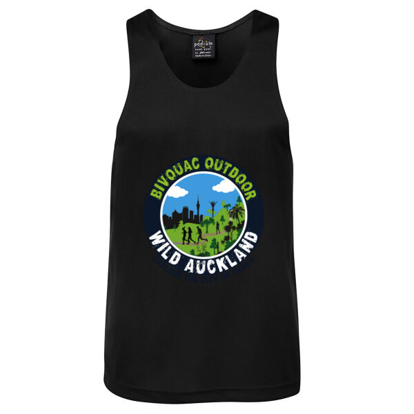Wild Auckland Logo - Mens Poly Singlet Thumbnail