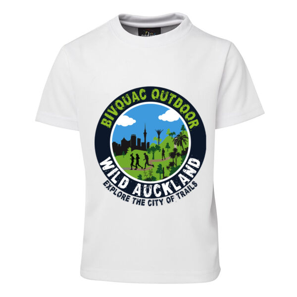 Wild Auckland Logo - Kids Poly Tee Thumbnail